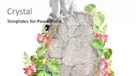  Presentation with liana - Presentation theme with ringtailed-lemur-old-stone-lianas background and a white colored foreground