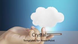  Presentation with touch screen - Amazing presentation theme having ringtone - businessman connection touch screen mobile backdrop and a coral colored foreground