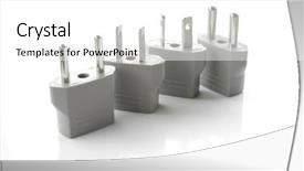  Presentation with octopus on isolated white - Amazing slide set having ringtone - plug isolated on white background backdrop and a white colored foreground