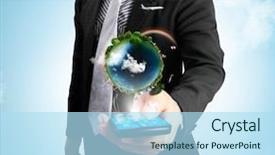  Presentation with touch screen - Colorful slide deck enhanced with ringtone - touch screen mobile phone backdrop and a light blue colored foreground