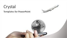  Presentation with touch screen - Beautiful presentation theme featuring ringtone - touch screen mobile phone backdrop and a white colored foreground