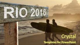  Presentation with rio 2016 - Beautiful slide set featuring rio 2016 backdrop and a tawny brown colored foreground