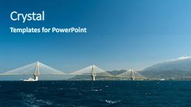  Presentation with corinth - Amazing PPT theme having rio antirio bridge or charilaos backdrop and a ocean colored foreground