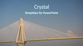  Presentation with corinth - Presentation theme having rio antirio bridge or charilaos background and a ocean colored foreground