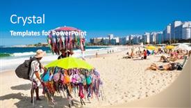  Presentation with brazil - Presentation theme with rio-de-janeiro-brazil-april background and a teal colored foreground