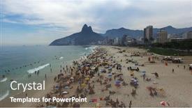  Presentation with brazil - Beautiful slide deck featuring rio-de-janeiro-brazil-circa backdrop and a gray colored foreground