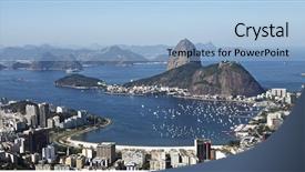  Presentation with brazil - Slide deck featuring rio de janeiro brazil background and a light blue colored foreground