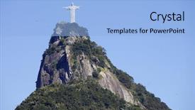  Presentation with brazil - Cool new slide deck with sign level crossing without gate backdrop and a ocean colored foreground.