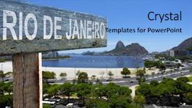  Presentation with rio 2016 - Presentation design with rio de janeiro brazil background and a light blue colored foreground