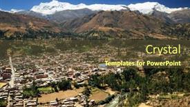  Presentation with santa - Beautiful presentation theme featuring rio-santa-valley-and-cordiliera backdrop and a tawny brown colored foreground