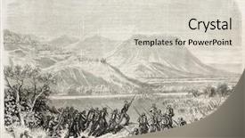  Presentation with battle - Slide set featuring riorgiment - battle of castelfidardo old illustration background and a lemonade colored foreground