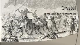  Presentation with battle - Amazing PPT layouts having riorgiment - battle of volturnus near naples backdrop and a light gray colored foreground