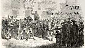  Presentation with military - Amazing slide deck having riorgiment - military column of colonel medici backdrop and a light gray colored foreground