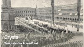  Presentation with funeral - Presentation design consisting of riorgiment - old illustration of daniele manin's background and a gray colored foreground