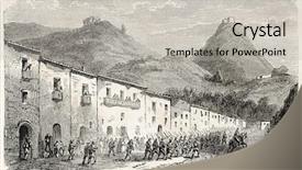  Presentation with italy - PPT theme having riorgiment - volunteers departing from sicily background and a light gray colored foreground