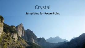  Presentation with chinese mountains - Presentation design enhanced with rioseta-mountains-in-pyrenees-canfranc background and a  colored foreground