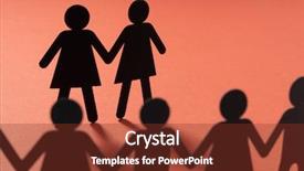  Presentation with riot - PPT theme having riot - black paper figure background and a tawny brown colored foreground