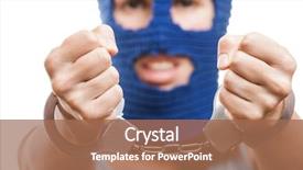  Presentation with protest - Beautiful theme featuring prison riot - russian protest movement concept backdrop and a coral colored foreground