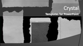 Presentation with rip paper - PPT layouts enhanced with rip - pieces of torn paper background and a dark gray colored foreground