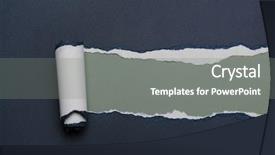  Presentation with rip paper - Colorful PPT theme enhanced with rip blue paper and green backdrop and a  colored foreground