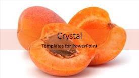  Presentation with apricot - Cool new presentation theme with ripe apricot fruit isolated backdrop and a gold colored foreground