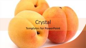  Presentation with apricot - Beautiful slides featuring ripe apricot in closeup backdrop and a yellow colored foreground