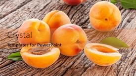  Presentation with apricot - Slide deck featuring ripe-apricots-and-apricot-slices background and a  colored foreground
