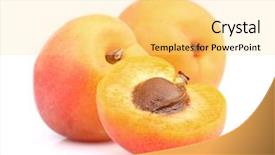  Presentation with background - Slide deck consisting of ripe apricots on a white background and a blonde colored foreground