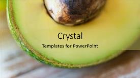  Presentation with diet - PPT theme with ripe avocado cut with bone background and a  colored foreground