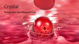  Presentation with juice - Cool new presentation with ripe berry cranberry falling backdrop and a red colored foreground
