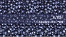  Presentation with healthy food - Amazing slide set having ripe-bilberries-sweet-fresh-whortleberries backdrop and a ocean colored foreground