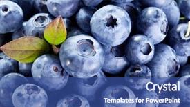  Presentation with blueberries - Beautiful slide deck featuring ripe blueberries - food background macro shot backdrop and a ocean colored foreground