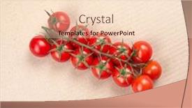  Presentation with cherry - Slide deck with ripe-cherry-tomatoes-top-view background and a lemonade colored foreground