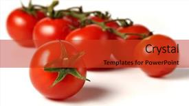 Presentation with cherry - Slide set consisting of ripe-cherry-tomatoes background and a red colored foreground