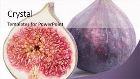  Presentation with fruits - PPT layouts having ripe fig fruits background and a sky blue colored foreground