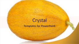  Presentation with melon - Amazing theme having rockmelon - ripe fresh and delicious melon backdrop and a gold colored foreground
