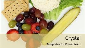  Presentation with pickle - PPT theme consisting of ripe fruit served with pickle background and a yellow colored foreground