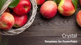  Presentation with guava fruits fresh green fruit - Theme with ripe-garden-apple-fruits background and a dark gray colored foreground