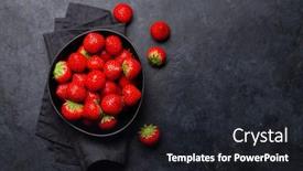  Presentation with bowl of aroma spa - Cool new slide set with ripe-garden-strawberry-in-bowl backdrop and a wine colored foreground