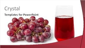  Presentation with juice - Slide deck enhanced with ripe-grapes-and-glass background and a white colored foreground
