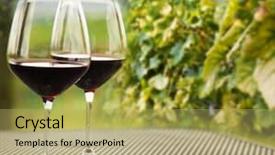  Presentation with vine wine - Cool new presentation with ripe grapes on the vine backdrop and a yellow colored foreground