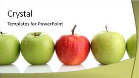  Presentation with green apple - Cool new presentation with ripe green apples and one backdrop and a white colored foreground