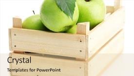  Presentation with chemistry leaves green leaf - Presentation design featuring ripe green apples with leaves background and a lemonade colored foreground