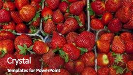  Presentation with fruit jam - Audience pleasing slide set consisting of ripe juicy strawberries closeup great backdrop and a  colored foreground