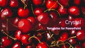  Presentation with sweet - Slide deck having ripe-juicy-sweet-cherries-close background and a  colored foreground
