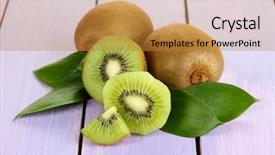  Presentation with old wooden table food - Colorful presentation enhanced with ripe kiwi on purple wooden backdrop and a gold colored foreground