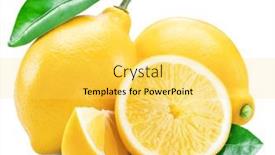  Presentation with lemon - Presentation theme enhanced with ripe-lemon-fruits-with-lemon background and a yellow colored foreground
