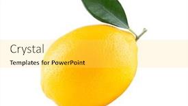  Presentation with lemon - Amazing presentation having ripe-lemon-with-leaf backdrop and a yellow colored foreground