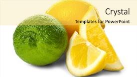  Presentation with lemon lime - Beautiful presentation theme featuring ripe lime and lemon backdrop and a yellow colored foreground