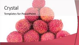  Presentation with ripe golden potato on white - Presentation theme consisting of ripe lychee isolated on white background and a  colored foreground